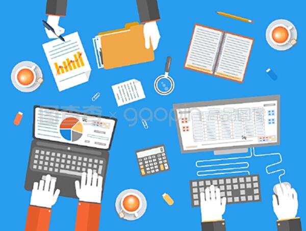 平面設(shè)計(jì)中的團(tuán)隊(duì)合作 商業(yè)概念與辦公協(xié)作